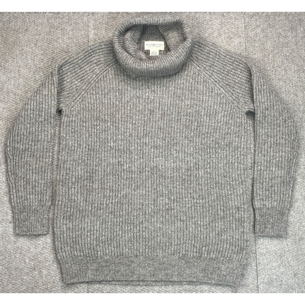 Denim & Supply Ralph Lauren Shetland Wool Women's Turtleneck Sweater Size XS